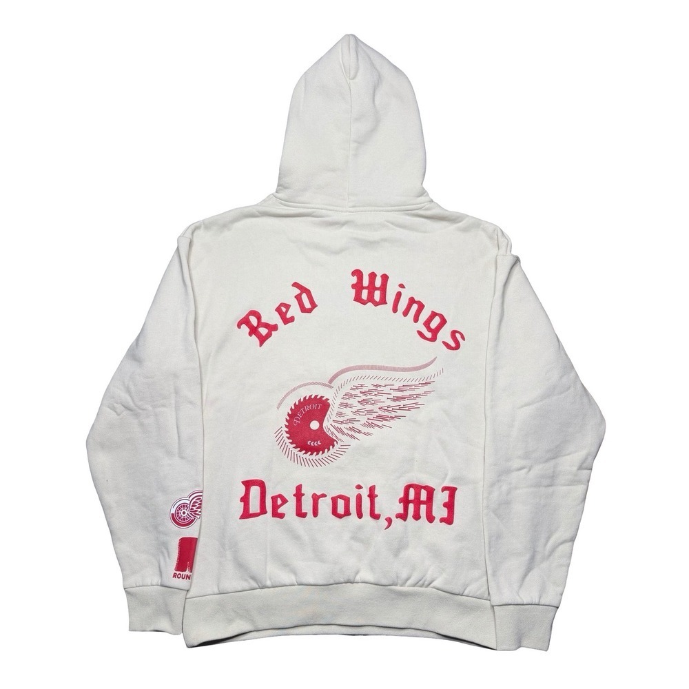 Detroit Red Wings hockey x Round21 cream hoody